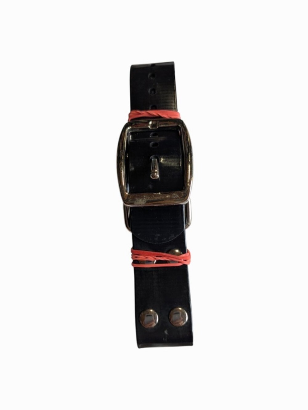 Women's Black Thick Plastic Belt